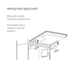 Parallel AV Kitchen Cabinet Televisions are easy to install and work with standard cabinet door lifts
