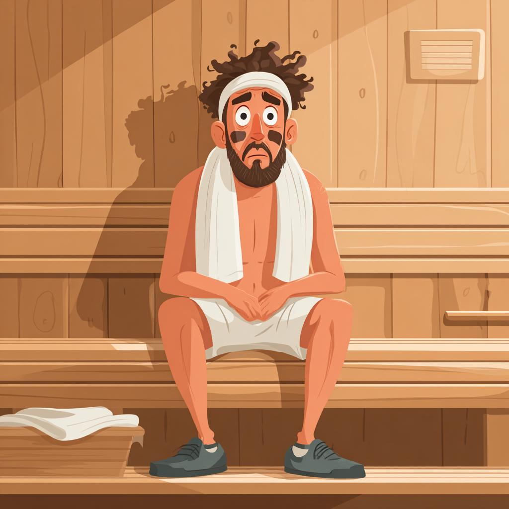 A Sauna Television for the big game